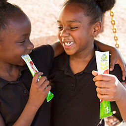 sisters Afro-american smiling snack school break food UGC branded content